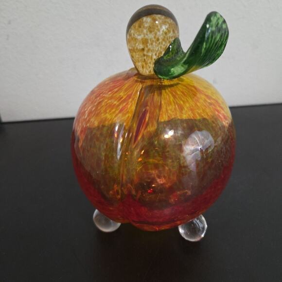 Plow And Hearth Glass Pear Fruit Fly Trap Footed Art Glass - Picture 3 of 6
